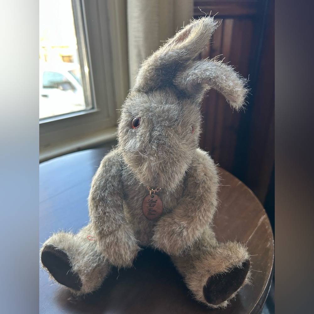 Vintage Stuffed Rabbit -Little Folk G McBride - Tiverton Devon Made in England